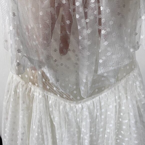 LoveShackFancy Faraway Fancy Noni White Swiss Dot Sheer Maxi Dress Size 4 NWT - Picture 13 of 13
